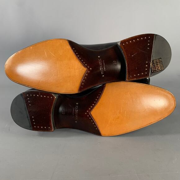 MAGNANNI Size 11 Black Leather Tassels Slip On Loafers - Picture 6 of 9